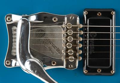 Lot #3434 Johnny Ramone's Signed and Rehearsal-Used Blue Mosrite Electric Guitar - Image 7