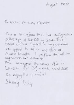 Lot #3070 Rolling Stones Signed Photograph - Image 2