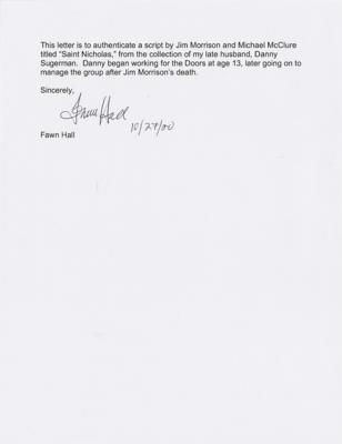 Lot #3097 Jim Morrison Unpublished Film Script for 'Saint Nicholas' (One of Three Known) - Image 3