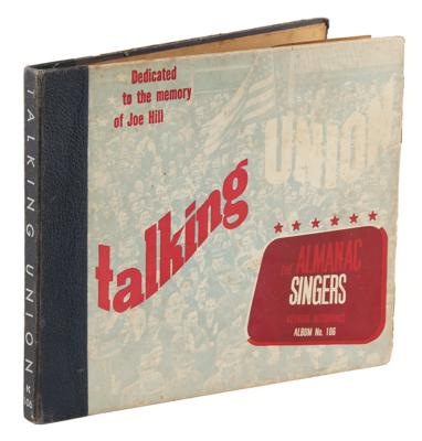 Lot #3162 Woody Guthrie and Pete Seeger Signed Album - Image 1
