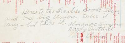 Lot #3162 Woody Guthrie and Pete Seeger Signed Album - Image 3