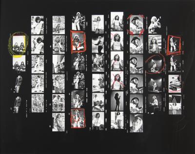 Lot #3103 Led Zeppelin Proof Sheet Print Signed by Neal Preston - Image 1