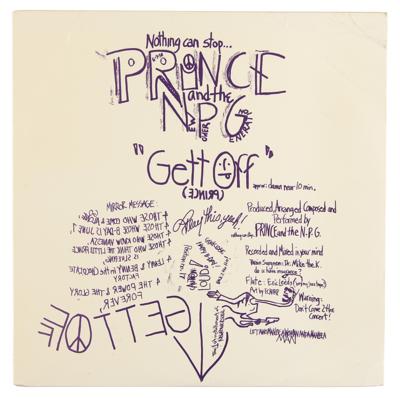 Lot #3588 Prince and The New Power Generation 'Gett Off' Limited Edition Album and Paisley Park Press Release - Image 1