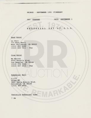 Lot #3587 Prince: Paisley Park Studios Ephemera - Image 4