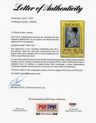 Lot #3289 Jethro Tull: Ian Anderson Signed Poster - Image 3