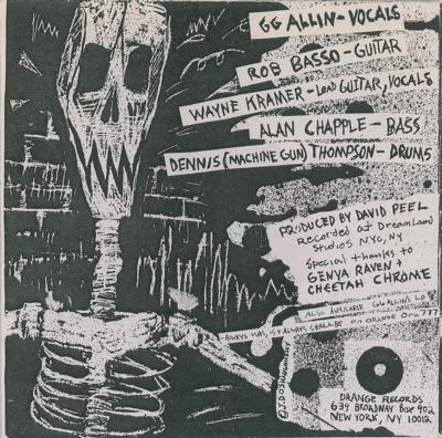 Lot #3446 GG Allin Signed 45 RPM Record - Image 2
