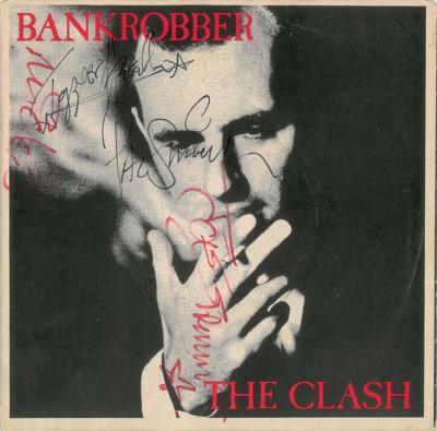 Lot #3448 The Clash Signed 45 RPM Record - Image 1