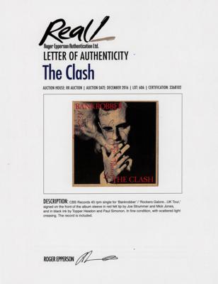 Lot #3448 The Clash Signed 45 RPM Record - Image 2