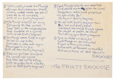 Lot #3009 John Lennon Handwritten Poem from 'A Spaniard in the Works' - Image 1