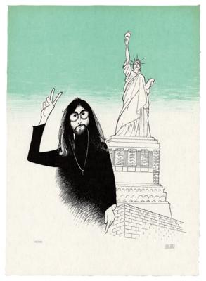 Lot #3033 John Lennon: Al Hirschfeld Signed Lithograph - Image 1