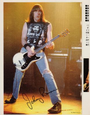 Lot #3420 The Ramones (3) Signed Laserprint Photographs - Image 1