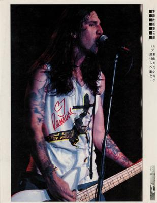 Lot #3420 The Ramones (3) Signed Laserprint Photographs - Image 2