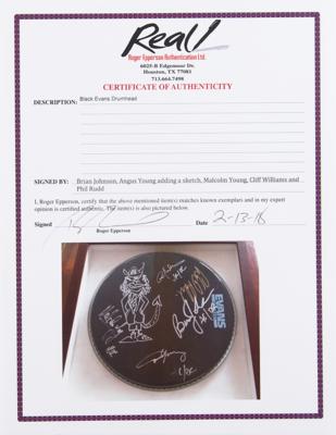 Lot #3235 AC/DC Signed Drum Head - Image 2