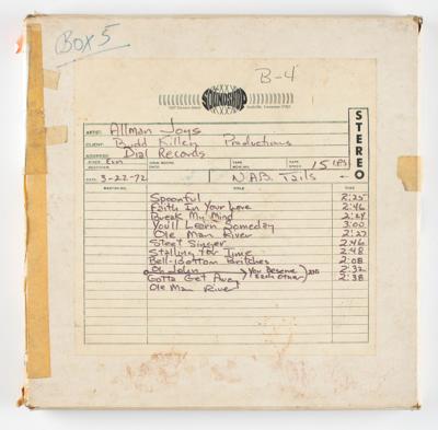 Lot #3259 Allman Brothers (9) Demo Tapes from Capricorn Records - Image 7