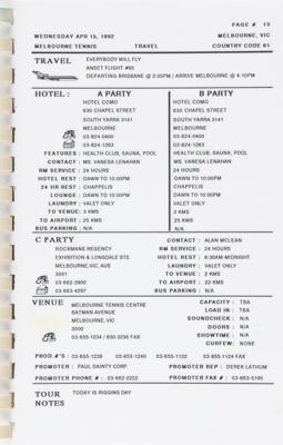 Lot #3613 Prince 1992 World Tour Book for Japan/Australia and VIP Pass - Image 4