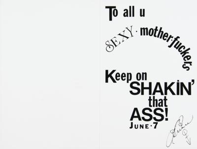 Lot #3624 Prince 'Sexy MF' Card and Paddle Fan - Image 2