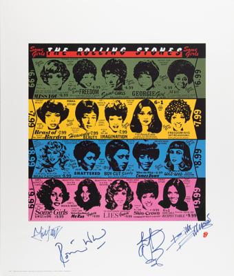 Lot #3069 Rolling Stones Signed Oversized Print
