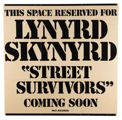 Lot #3248 Lynyrd Skynyrd Signed Oversized 'Street Survivors' Poster - Image 1
