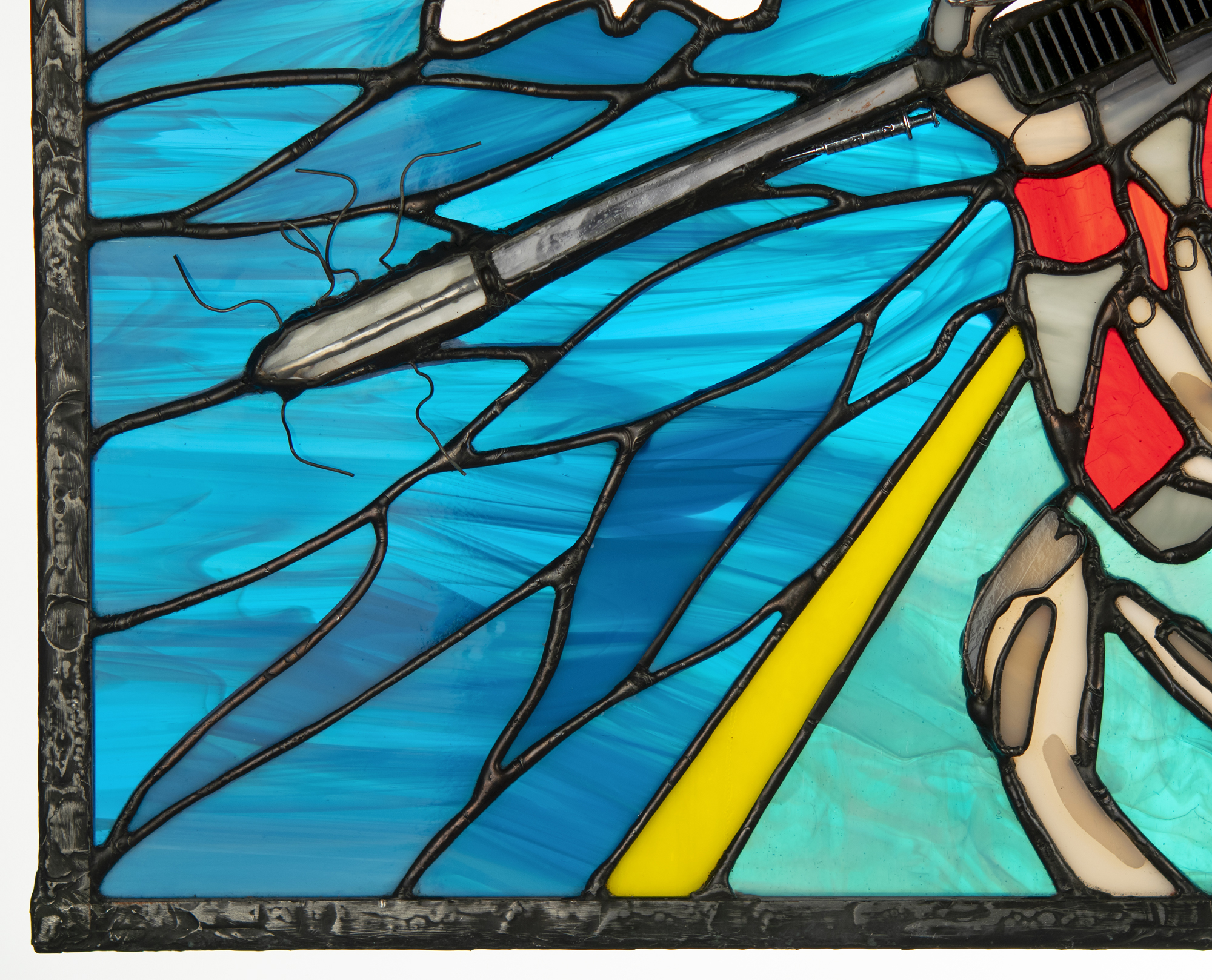 Lot #3429 Nirvana Original 'Kurt Cobain / Nevermind' Stained Glass Hanging Artwork by Andrew D Gore - Image 5
