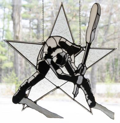 Lot #3430 The Clash Original 'London Calling' Stained Glass Hanging Artwork by Andrew D Gore - Image 1