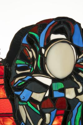 Lot #3432 Minor Threat Original Stained Glass Hanging Artwork by Andrew D Gore - Image 2
