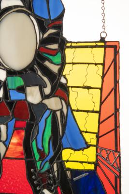 Lot #3432 Minor Threat Original Stained Glass Hanging Artwork by Andrew D Gore - Image 3