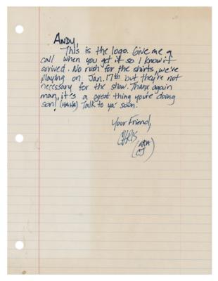 Lot #3412 CJ Ramone Autograph Letter Signed and Sample 'Los Gusanos' T-Shirt - Image 3