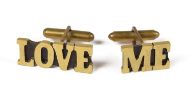 Lot #3545 Prince's Graffiti Bridge-Era Worn 'Love Me' Cufflinks - Image 1
