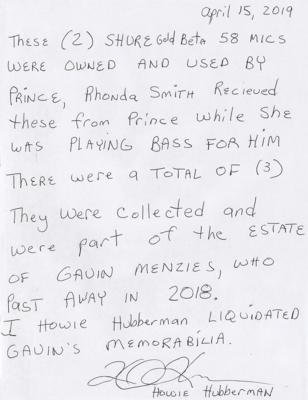 Lot #3548 Prince's Personally-Owned and -Used 'The Gold Experience' Microphone - Image 7