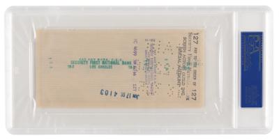 Lot #467 Bruce Lee Signed Check - PSA GEM MT 10: Lee becomes a member of the Screen Actors Guild in 1966 - Image 2