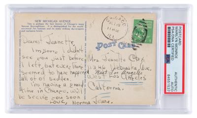 Lot #472 Marilyn Monroe Autograph Letter Signed (1944) as 