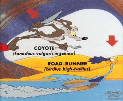 Lot #904 Clampett Studio limited edition hand-painted cel of Roadrunner and Wile E. Coyote - Image 1