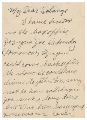 Lot #454 Marlon Brando Autograph Letter Signed to Solange Podell - Image 1