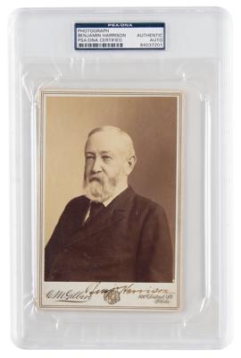 Lot #15 Benjamin Harrison Signed Photograph