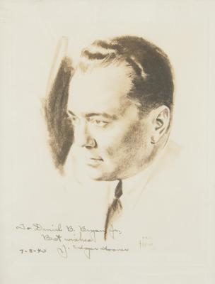 Lot #148 J. Edgar Hoover Signed Photograph - Image 1