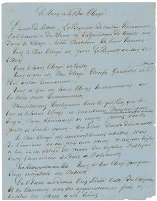 Lot #313 Alexandre Dumas, pere Autograph Manuscript Signed - Image 1