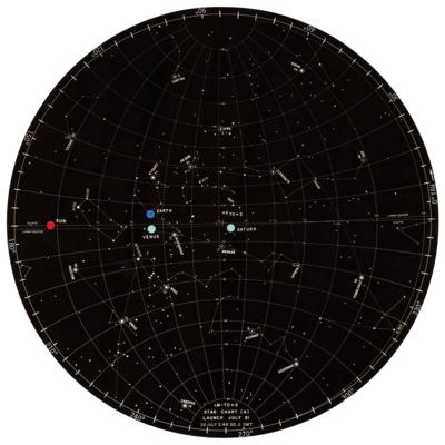 Lot #230 John Young's Apollo 11 Training-Used 'LM-TD+2' Star Chart Chart - Image 2