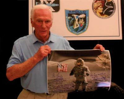 Lot #234 Gene Cernan Oversized Signed Photograph - Image 5