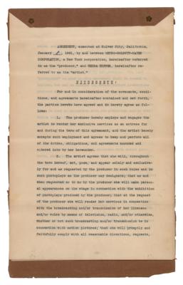 Lot #576 Louis B. Mayer and Hedda Hopper Document Signed - Image 2