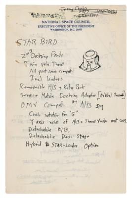 Lot #223 Buzz Aldrin Handwritten Notes - Image 1