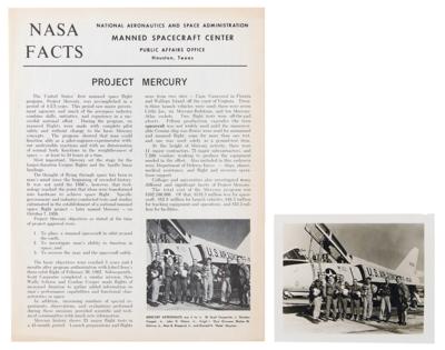 Lot #217 Mercury Seven (7) Signed Stamp Blocks - Image 3