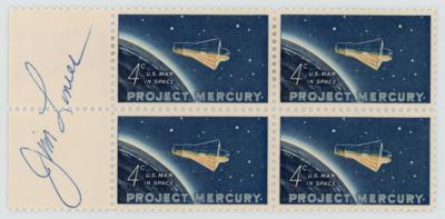 Lot #249 James Lovell Typed Letter Signed and Signed Stamp Block - Image 2