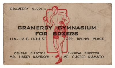 Lot #644 Boxing Managers: Al Weill and Cus D'Amato License and Business Cards - Image 1