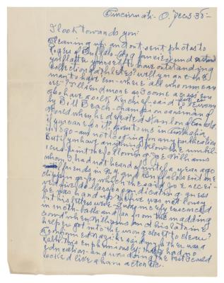 Lot #634 Joe Choynski Autograph Letter Signed to Nat Fleischer - Image 1