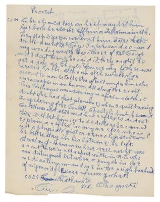 Lot #634 Joe Choynski Autograph Letter Signed to Nat Fleischer - Image 2