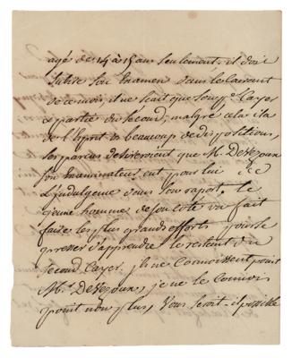 Lot #79 Chevalier d'Eon Autograph Letter Signed - Image 2