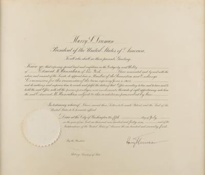 Lot #23 Harry S. Truman DS as President with TLS to SEC Commissioner - Image 2