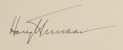 Lot #23 Harry S. Truman DS as President with TLS to SEC Commissioner - Image 4