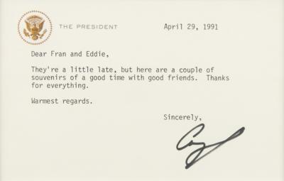 Lot #29 George Bush Signed Photograph and Typed Letter Signed - Image 2