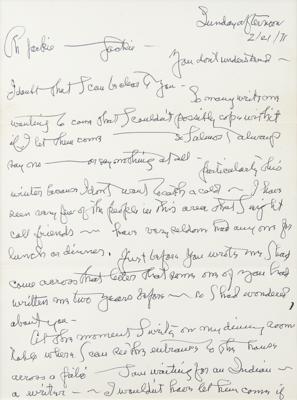 Lot #272 Georgia O'Keefe Autograph Letter Signed on Being a 